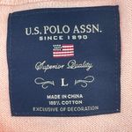 U.S. Polo Assn. Sweater Womens L Rose Pink Star Knit Pullover Layering Crew Neck NE Photo 5