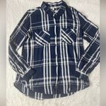 Lucky Brand  Navy and White Checkered Shirt Size Small Photo 0