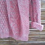 Gap  XL Orange Red Fisherman Cableknit Pullover Sweater Photo 4