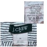 J.Crew  Classic Nautical‎ Linen A-Line Navy Striped Mini Skirt Women’s 14 Summer Photo 4