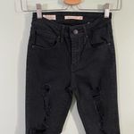 Levi's Women's 721 Black High Rise Skinny Super Distressed Jeans Size 24 Photo 1