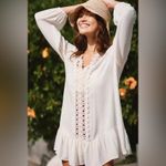 Eberjay REVOLVE Eberjey Swim Cover Up Tunic Dress w/ Lace Trim Summer of Love Elba Sz L Photo 1