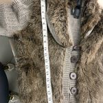 Bisou Bisou BISOU Faux Fur Vest with Knit Sleeves Photo 5