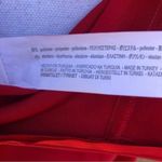 ZARA Red Sateen Short Sleeve High Low Hem Dress Size S Photo 3