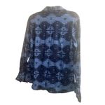 Dickies ✨ Women's Long Sleeve Pattern Sz M Shirt, French Blue/Deep Blue Print✨ Photo 2