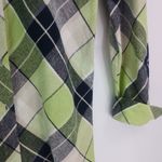 Requirements  L Lime Diagonal Plaid Top Photo 2