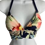 Kona Sol  2pc Bikini Swimsuit S Floral Halter Lightly Padded Med Coverage Hipster Photo 1