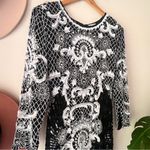 Vintage SWEELO sequins pearl silk maxi dress formal pageant‎ SIZE MEDIUM Black Photo 5