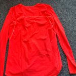Athleta  Vibrant paprika orange Red Long Sleeve Tee scoop thumb holes Large L Photo 4
