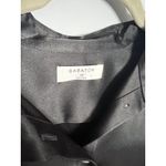 Babaton Aritzia  Industry Satin Shirt Black Size XS Long Sleeve Button Up Blouse Photo 7