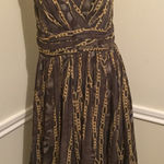 #13 Women's Shirred Surplice Silk Chain Link Print Dress by Spiegel, Size: 10 Photo 0