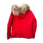 BOGNER Down Ski Jacket Fur Hood Red Sz 8 Photo 1