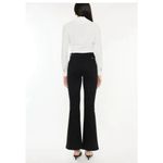 Kancan Flare Jeans High Rise Distressed Black Size 27 Petite Photo 2