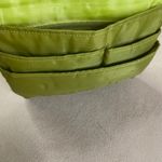 Lug Crossbody Bag Vintage Quilted Nylon Lime Green Adjustable Strap Pockets EUC Photo 6