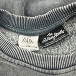 ZARA  Rolling Stones Graphic Sweatshirt Charcoal Gray Rhinestone Crewneck 13/14 Photo 6