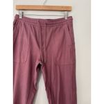 Athleta  Women's Farallon Joggers Dusty Pink Size Small Drawstring Cotton‎ Blend Photo 3