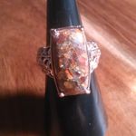 Matrix Fire Opal 14K Rose Gold Over Copper Solitaire Ring (Size 6) Photo 13