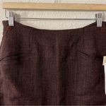 Anne Klein A line 100% Linen Skirt Brown Vintage Woven Academia Chic Photo 3