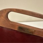 Etienne Aigner  Vintage Leather Wooden Elegant Red Clutch Handbag Photo 7