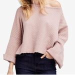 Free People  Can’t Wait Pink Women's Sweater poncho Size MEDIUM Photo 0