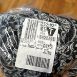 Lands' End  Black White Medallion Print Sarong Oblong Scarf Tassel NWT Photo 5