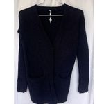 Lululemon Navy Blue Ribbed Open Cardigan Cozy Lounge Athleisure Women’s Size 4 Photo 0