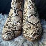 Beast Fashion snake skin print block heel ankle boots women’s shoe size 7 Photo 3