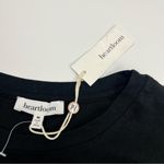 Heartloom  Short Sleeve Top Side Twist Womens Size Medium Black Stretch‎ NEW Photo 1