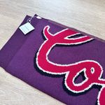 Coach NWT Script Print Wool Blend Knit Logo Muffler Scarf Photo 2