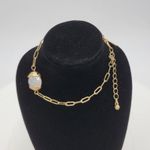 Mother of Pearl Women's Bracelet Gold Adjustable Paperclip Chain Fashion Jewelry Photo 4