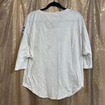 PINK - Victoria's Secret PINK Victoria’s Secret Watercolor Sequin Bling Oversized White T-Shirt, M Photo 1