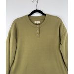 Madewell Women Top Green Drop Shoulder Henley Tee Long Sleeve Pullover Casual XS Photo 6