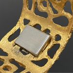 Trifari Vintage  Jon Bailey Sculptured Goldtone Wide Cuff Wind Up Watch Bracelet Photo 13