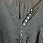 Sweet Romeo  Black Light Waffle Knit Long Sleeve Henley Top Size 1X Photo 4