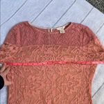 Sundance Silk Coral Sheath Dress with Long Sleeves. Photo 9