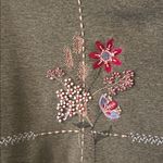 Alfred Dunner Petite L Cardigan sweatshirt with embroidery Green Size undefined Photo 2