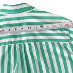 Gap Vtg Y2K Button Down Deep Placket Green White Shirt Size L Business Casual Photo 8