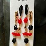 EXPRESS NWT  Multi Shape Layered Chandelier Drop Earrings Photo 0