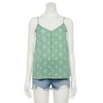 SO  Juniors Button Front Aztec Print Sleeveless Tank Top Photo 11