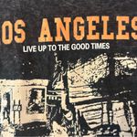 Romwe ⭐️ black acid wash los angeles live up to the good times tshirt size small Photo 6