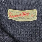 Vintage Spencer Hey Wool Cardigan Sweater Womens Navy Blue Fair Isle Knitwear Size XS Photo 3