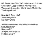 BP . Sweatshirt Size XXS Nordstrom Pullover Sweatshirt Leopard Print Animal Print Photo 1