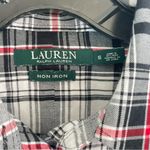 Ralph Lauren Lauren Plaid Non Iron Dress Shirt S White Black Red Blouse Photo 5