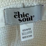 Chic Soul Large floppy bride theme beach or sun hat in white with gold writing. One size Photo 3