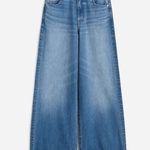 Madewell EUC Curvy Superwide-Leg Cuffed Jeans Denim 28T small holes back waist Photo 0