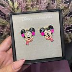 BaubleBar NEW IN BOX Disney x Earmuff Minnie Mouse sparkly winter earrings Photo 0