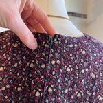 Karin Stevens Vintage Prairie Floral Suede Leather Button Bodice Long Sleeve Dress Size large Photo 9