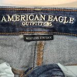 American Eagle  high rise mini dark wash zip sides blue denim skirt size 0 Photo 7