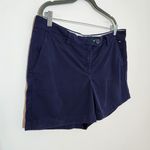 Tommy Hilfiger Women's Navy Chino Shorts Size 16 Preppy Navy Shorts Photo 2