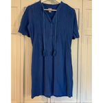 Chico's Chico’s blue gauze seamed front tassel tie sundress size small Photo 1
